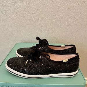 Kate Spade Keds, Size 6, Black, 2 sets of laces 1 ribbon set 1 cotton set